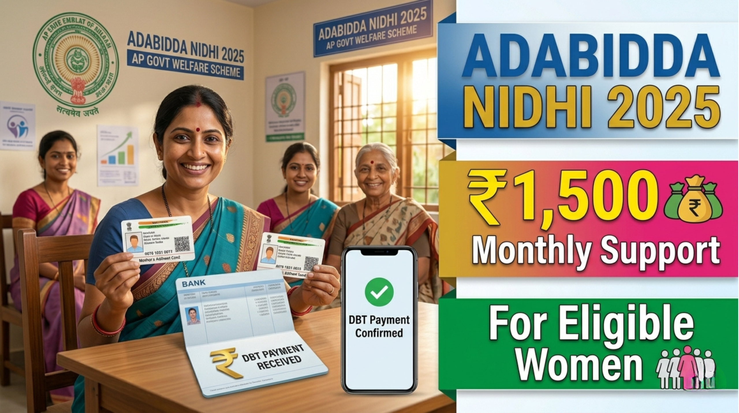 Adabidda Nidhi Scheme 2025: ₹1,500 Monthly Financial Support for Women