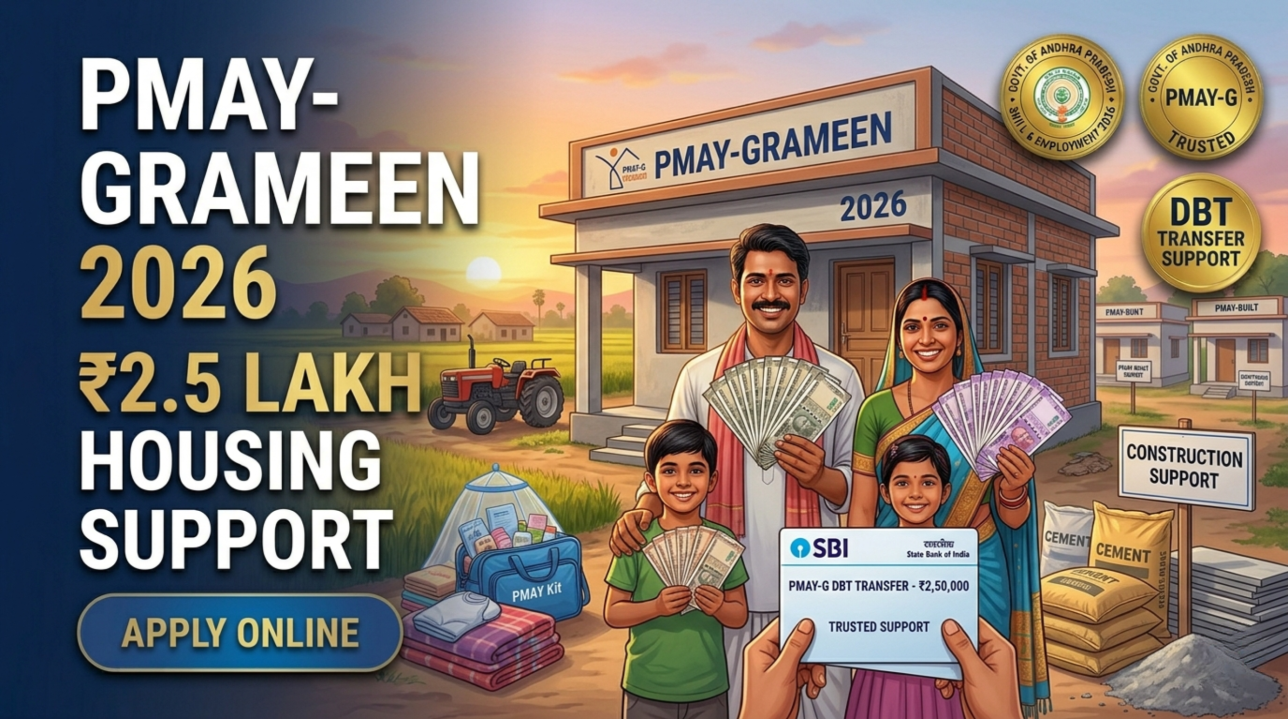 PMAY-Grameen Scheme 2026: Apply Online, Eligibility & ₹2.5 Lakh Benefits