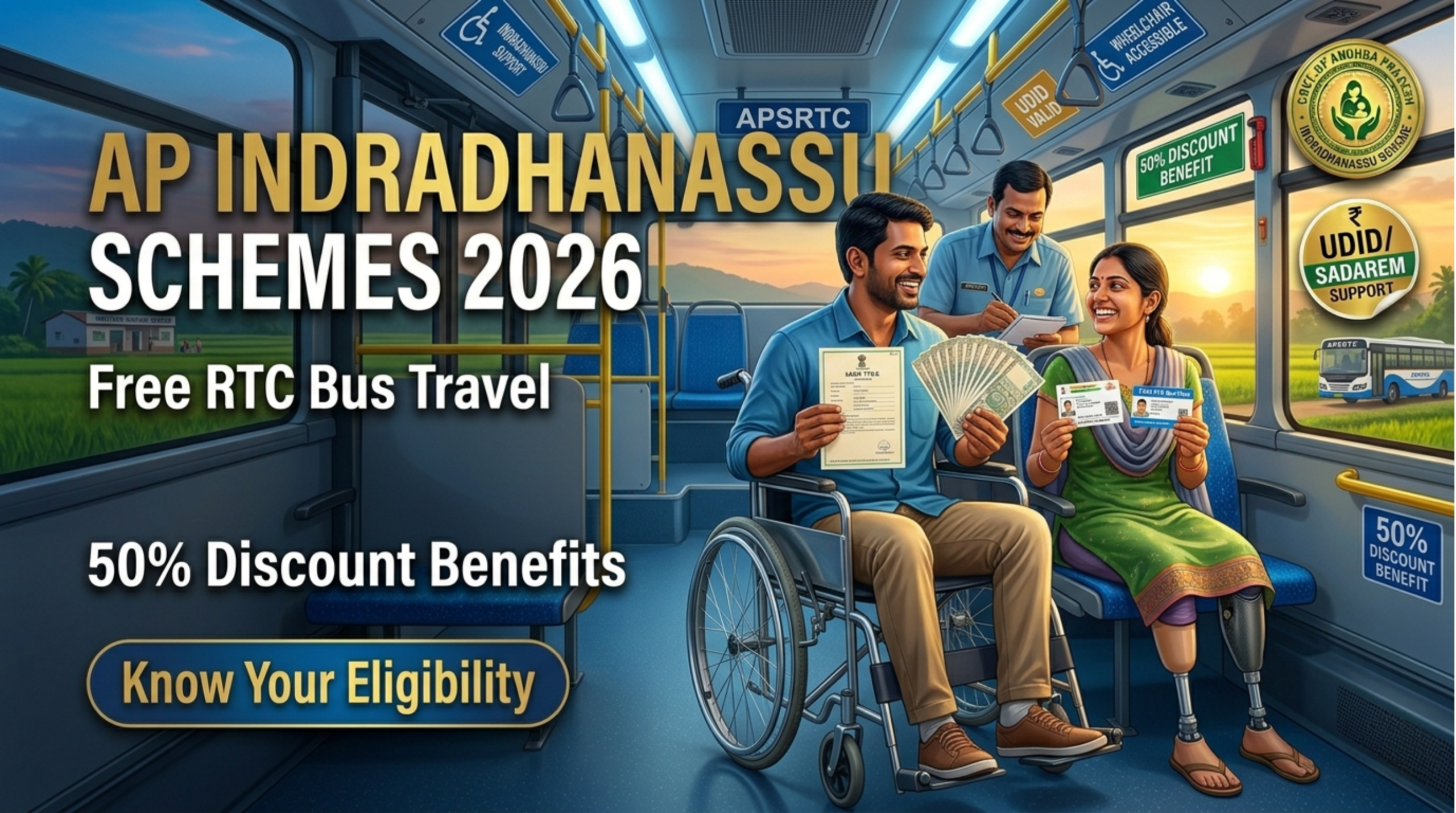 AP Indradhanassu Scheme 2026: Free RTC Bus Travel for Disabled People