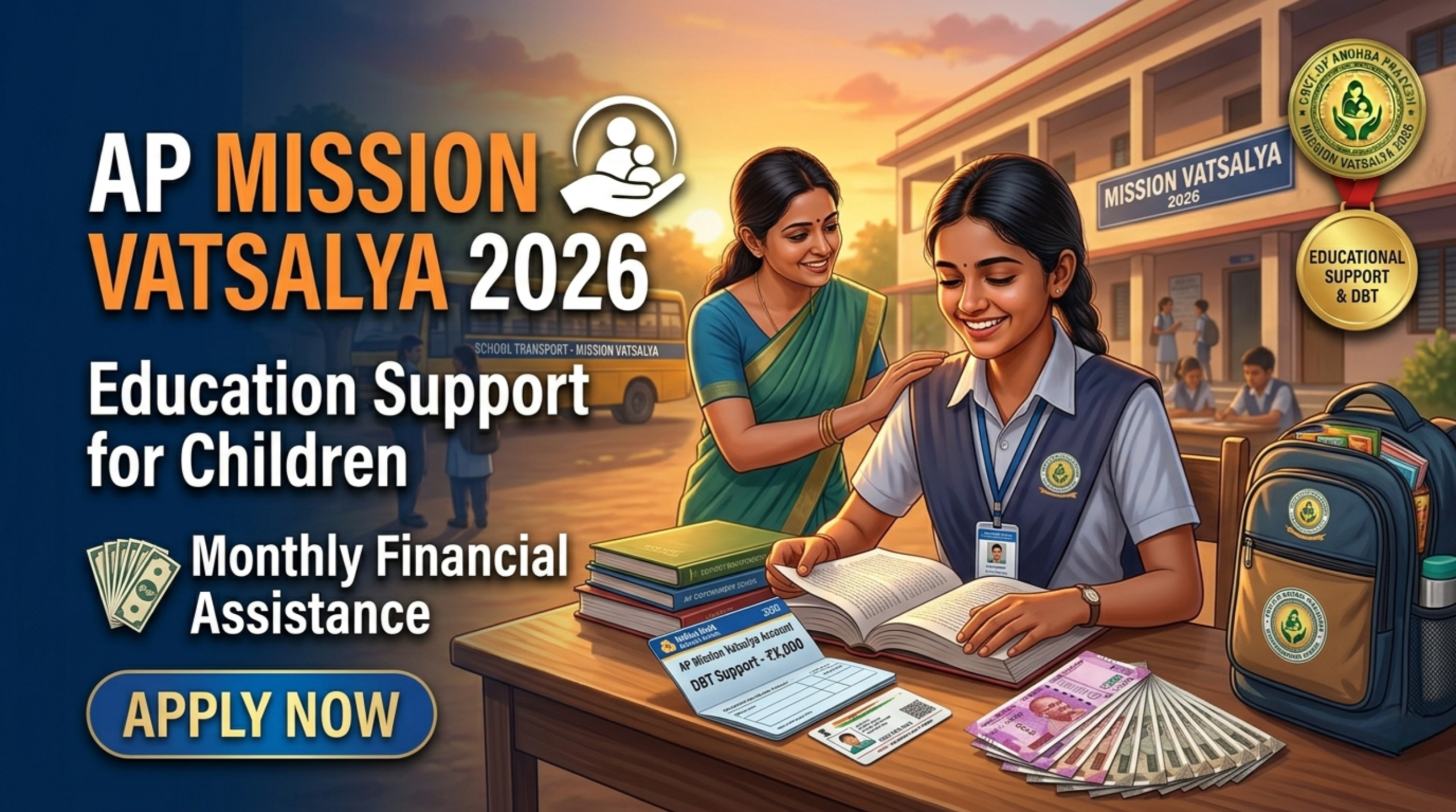 AP Mission Vatsalya Scheme 2026: Monthly Education Support for Orphan Children