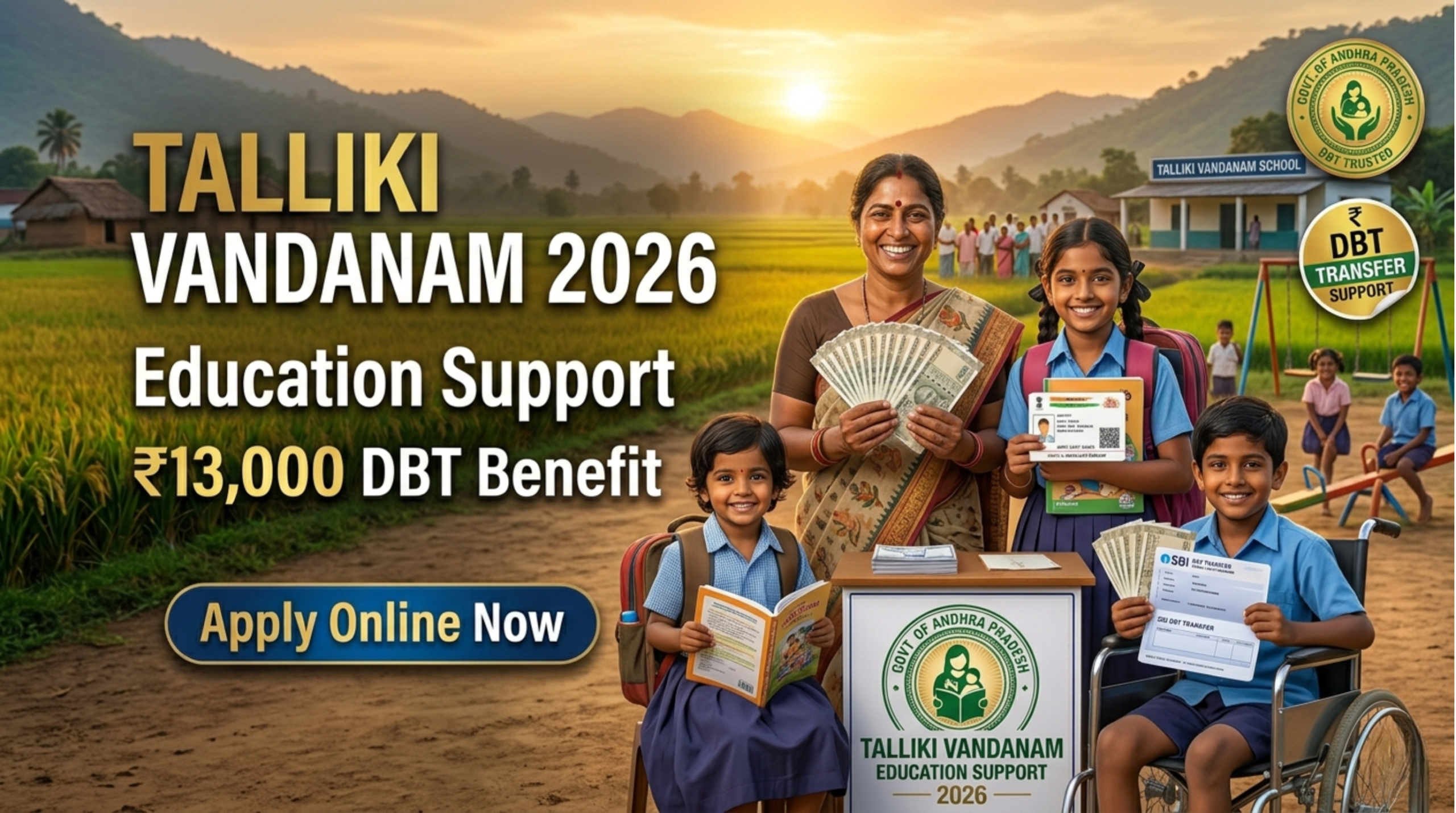 Talliki Vandanam Scheme 2026: Apply Online, Eligibility & ₹13,000 Benefits