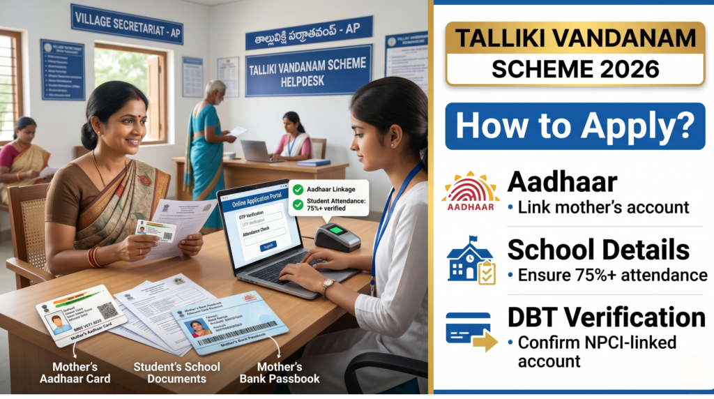 Talliki Vandanam Scheme 2026: Apply Online, Eligibility & ₹13,000 Benefits