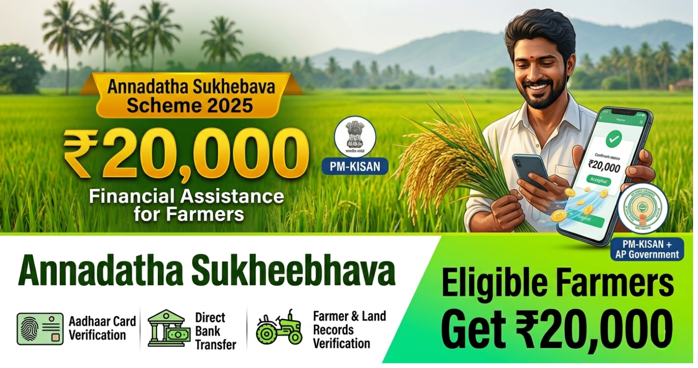 Annadatha Sukheebhava Scheme 2025 farmer receiving ₹20,000 DBT payment in Andhra Pradesh